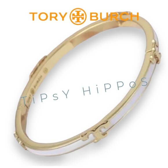 NEW! Stunning tory burch serif bangle bracelet and earring set - Picture 6 of 7
